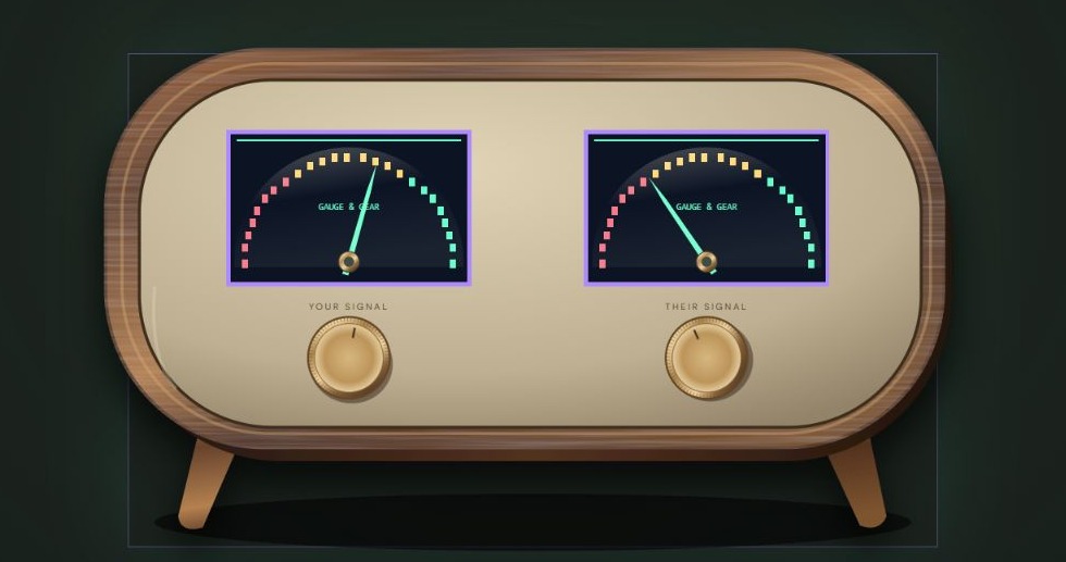 A dark collector’s display of gauge styles